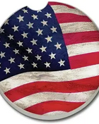 USA flag ceramic car coaster for cup holder protection