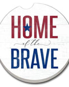 Ceramic Car Coaster - Home Of The Brave