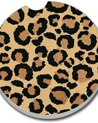 Ceramic Car Coaster - Leopard Print