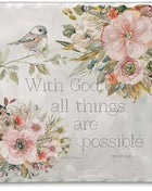 Square Drink Coaster - Matthew 19:26