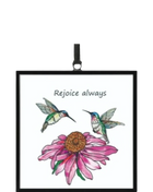 Stained Glass Window Art - Rejoice Always