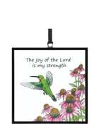 Stained glass Joy of the Lord window art suncatcher
