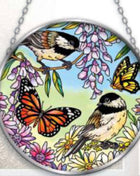 Stained Glass Window Art - Chickadee Garden