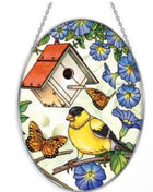 Stained Glass Window Art - Birdsong Goldfinch