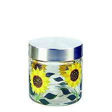 Sunflower Round Storage Jar Set Of 4