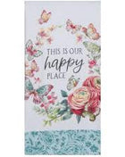 Happy Place Wreath Dual Purpose Kitchen Towel