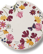 Car Coaster - Blooming Boarder - for Vehicle Cup Holder 2.6” Diameter Manufactured in The USA