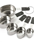 GRIP-EZ STAINLESS STEEL MEASURING CUPS, 5PC SET