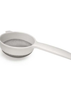 1/4 inch stainless steel strainer with mesh bowl and handle