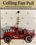 Vintage fire truck ceiling fan pull charm