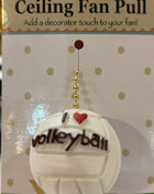 Volleyball ceiling fan pull charm