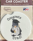 Ceramic Car Coasters - Congrats Grad