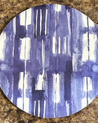 Round Drink Coaster - Block Lines