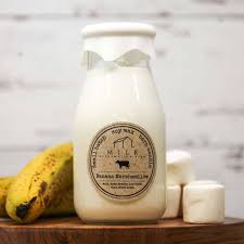 Milk Bottle Candle Banana Marshmallow soy candle