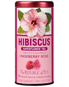 The Republic of Tea Organic Hibiscus Raspberry Rose Superflower Tea