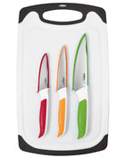 Zyliss Comfort Cutting Board and 3-Piece Knife Set