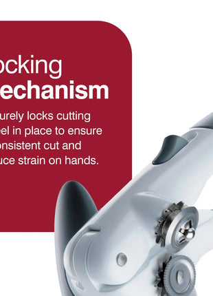 Zyliss can opener soft touch handle detail