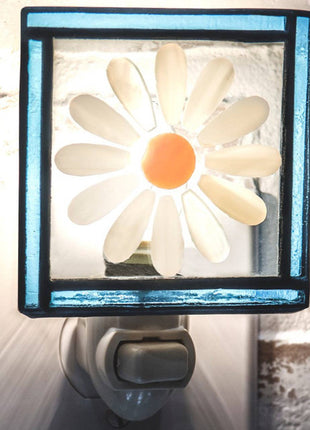 Stained Glass Night Light | Daisy Blue Trim J Devlin