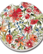Americana Mood - Floral Absorbent Stone Car Coaster 1 Pk