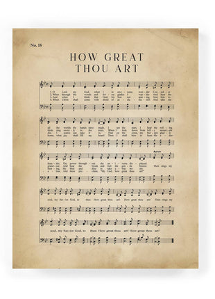 Hymns Of Our Heritage  Easel Block - How Great Thou Art