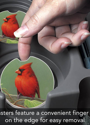 Rail Birds Absorbent Stone Car Coaster