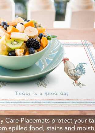 "Countryside Roosters" Reversible Plastic Placemat