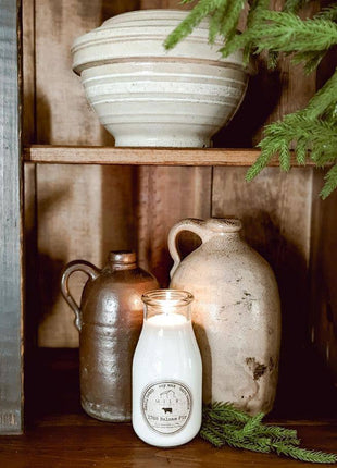 Milk Bottle Candle 1768 Balsam Fir