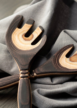 9-Inch Natural Pakka Salad Servers