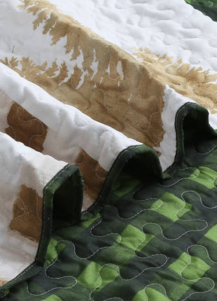 Bear Wilderness Patchwork Quilted Throw