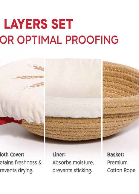 Oval & Round Cotton Rope Proofing Baskets