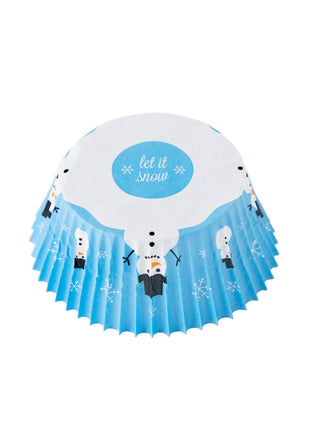 Fox Run Snowman Cupcake Liners, 50 Count, 3" x 3"