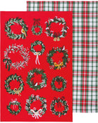 Wreaths Christmas Dishtowels Set of 2