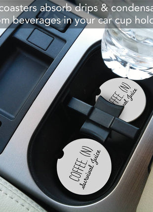 Survival Juice Stone Car Coaster, Single Pack