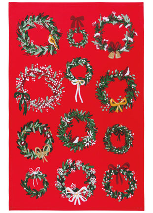 Wreaths Christmas Dishtowels Set of 2