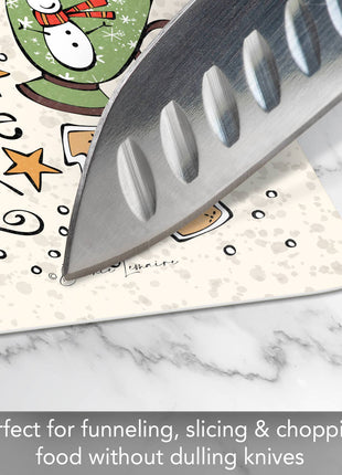 "Christmas Toss"  Designer Flexible Cutting Board Mat