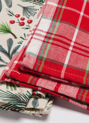 Bough & Berry Christmas Coordinated Dishtowels Set of 2