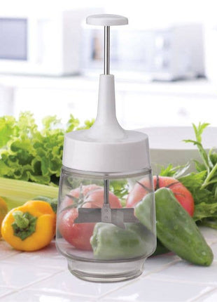 HIC Kitchen Plain Edge Manual Onion Food Chopper