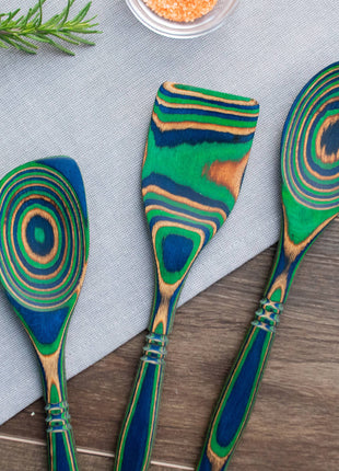 12" Peacock Pakka Spoon