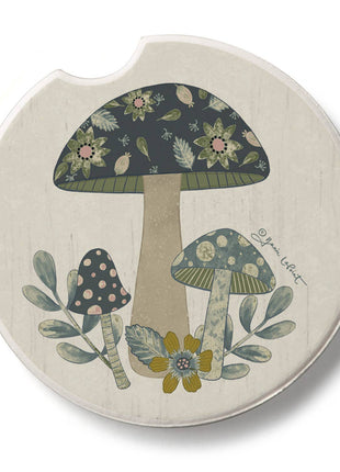 "Patterned Mushroom" Stone Car Coaster
