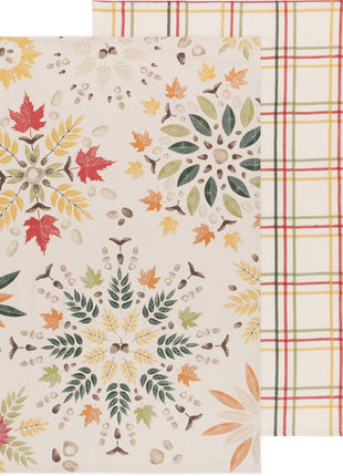 Fall Foliage Coordinated Dishtowels Set of 2