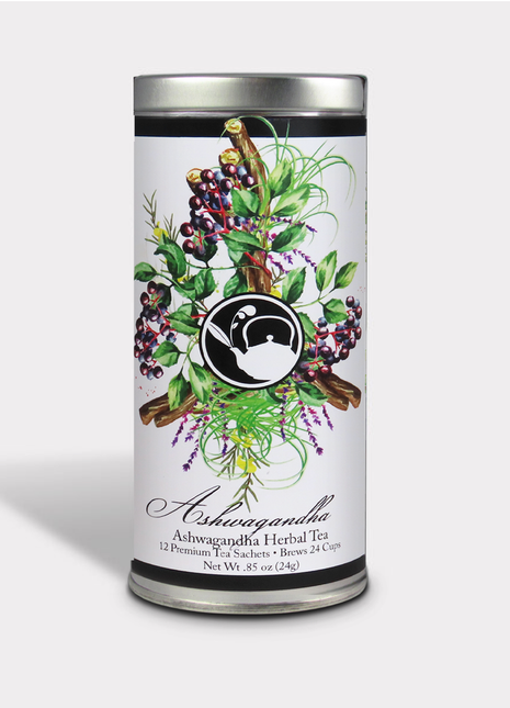 Ashwagandha Tea - 12 Tea Sachets - Tall Tin