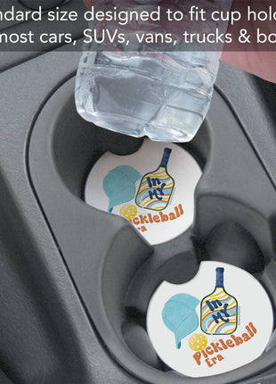 Pickleball Era Stone Car Coaster, Single Pack