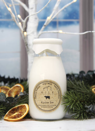 Milk Bottle Candle Alpine Ice