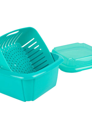 Three-piece Berry Box set with lid, container, and draining colander