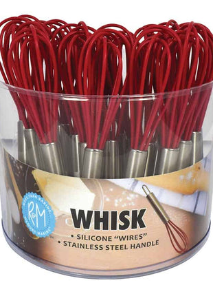 Silicone Wire Whisk Stainless Steel Handle 5.75"