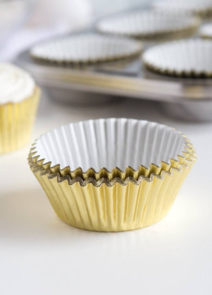 Fox Run Gold Foil Cupcake Liners, Set of 32, 3"