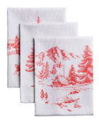 Kitchen Towels 100% Cotton - Set of 3 - Winter Jouy