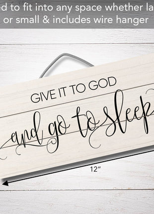 Give it to God Decorative Pallet Wood Sign 12" x 6"