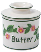 The Original Butter Bell® Crock - Hand Painted Raised Floral