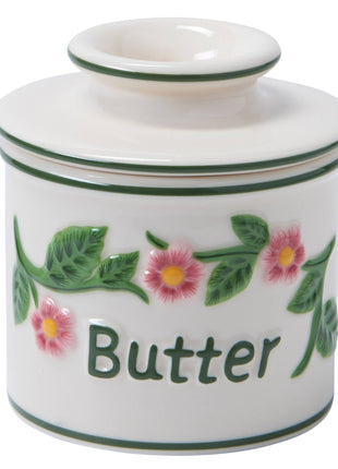 The Original Butter Bell® Crock - Hand Painted Raised Floral